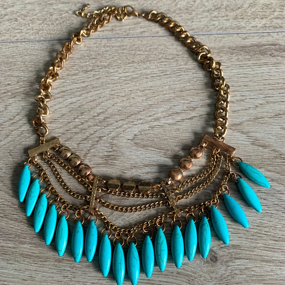 Turquoise statement necklace